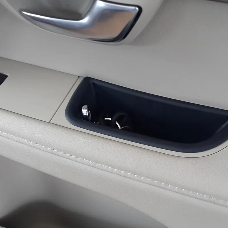 Beige Black Car Front Door Storage Box Glove Armrest Container Holder Tray For VOLVO S80 XC70 V70 Accessory with Mat Styling | Автомобили