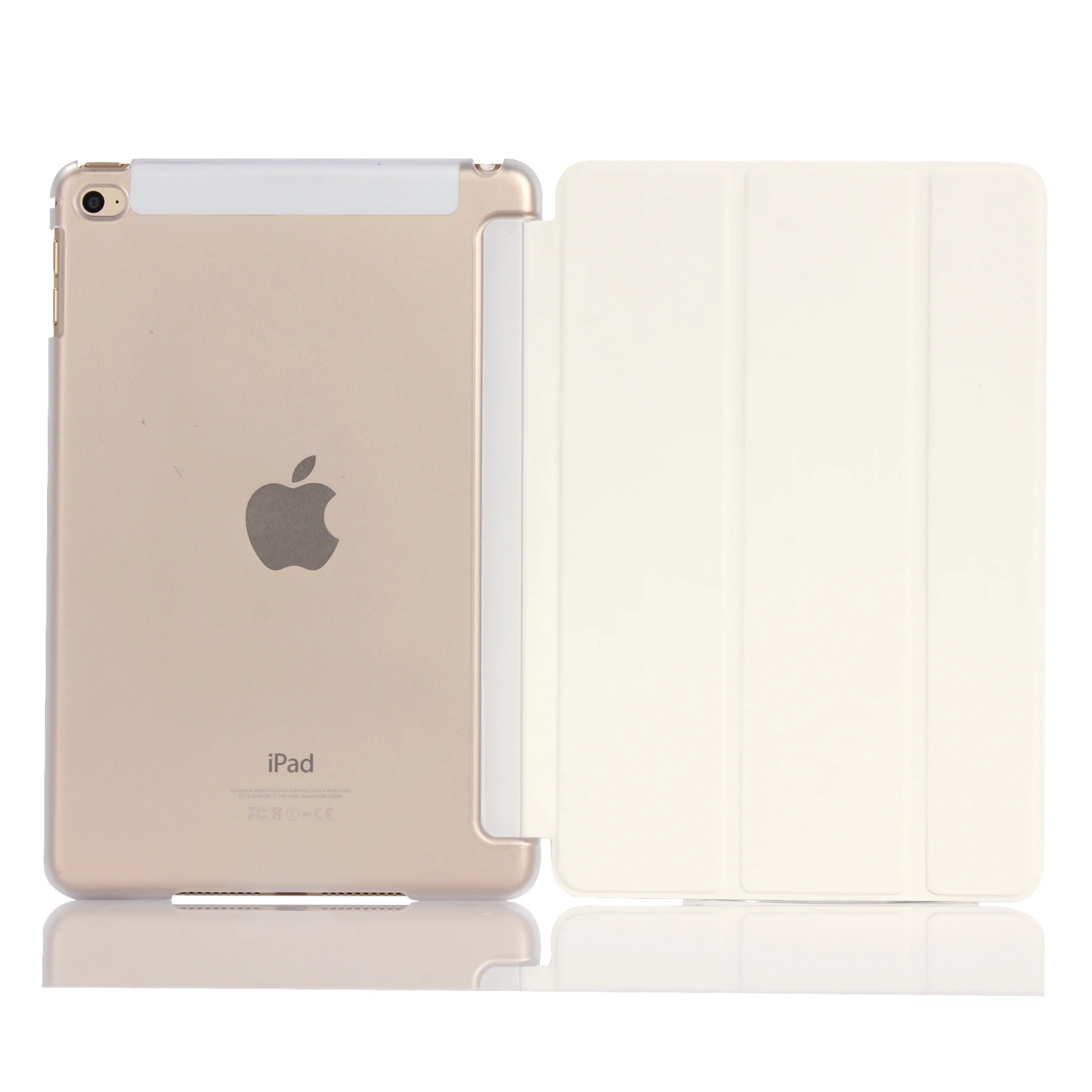 white Ультра тонкий Смарт флип стенд из искусственной кожи чехол для Apple iPad mini 4 A1538 A1550 retina дисплей функция пробуждения/сна# S - Цвет: white