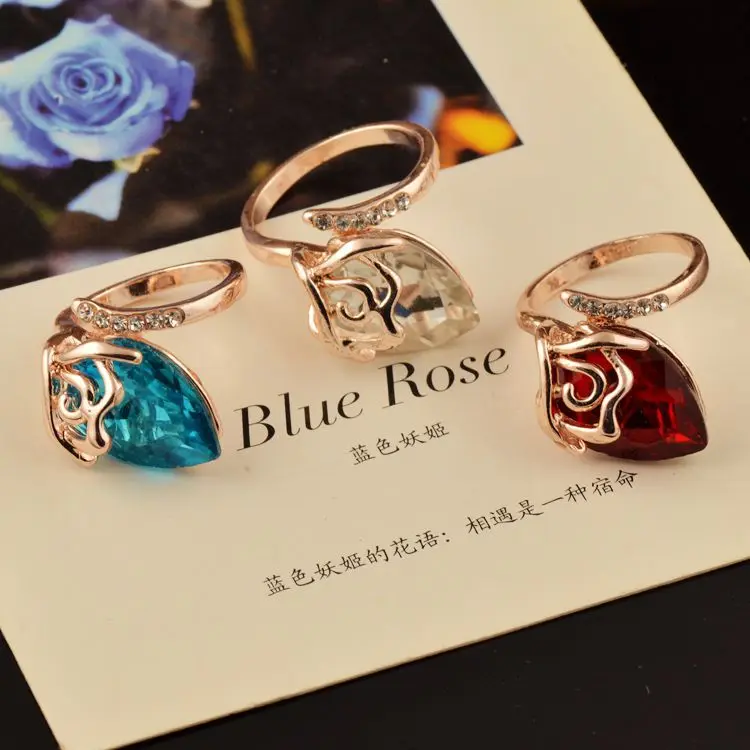 Кольцо женское с разноцветными камнями 50 шт.|crystal ring|stone ringfashion rings women |