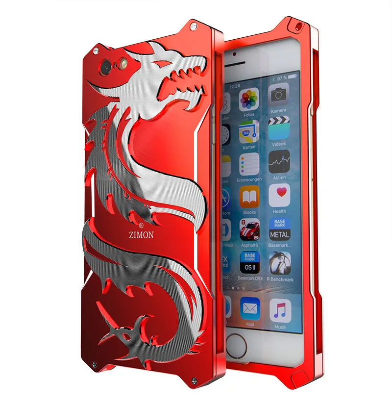 Для iphone6 7 8Plus чехол Simon Dragon противоударный металлический задний для OPPO R9S Mei zu E2