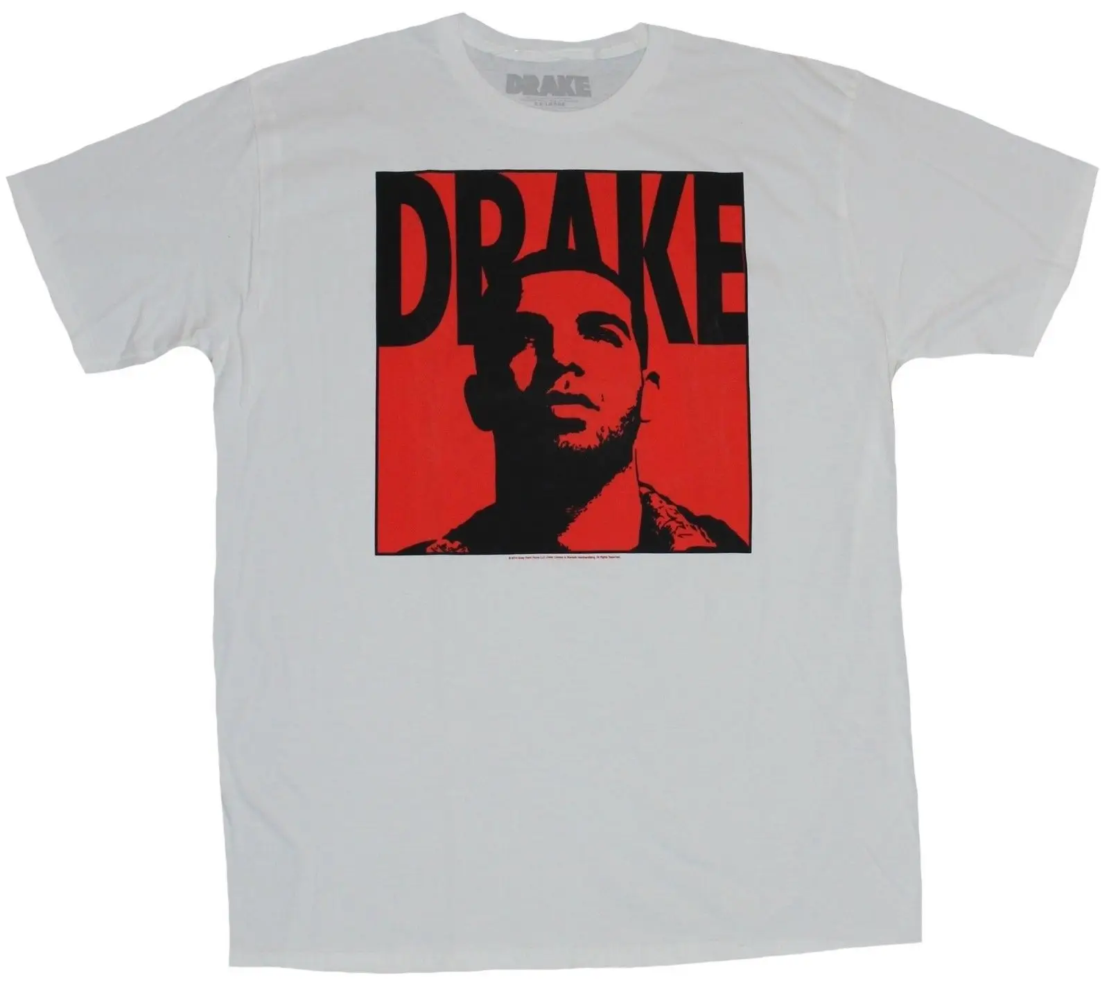 Мужская футболка Drake красная черная с рисунком лица унисекс новая модная