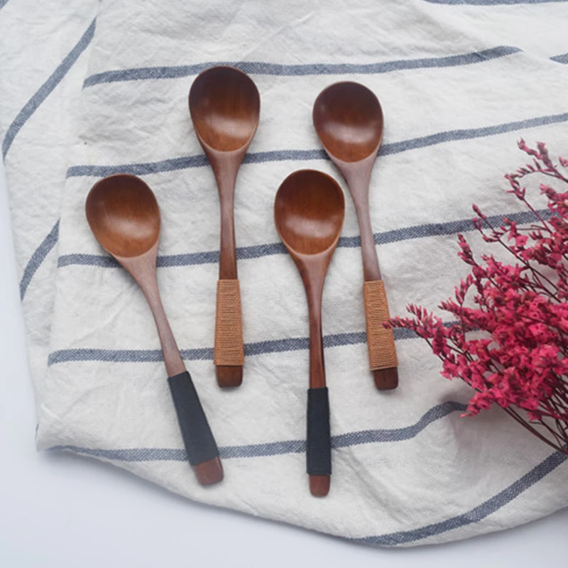 Деревянная ложка экологически безопасные столовые приборы обеденный суп чай мёд