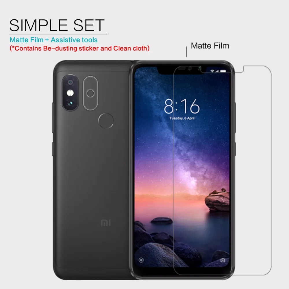 2 шт./лот Защитная пленка для экрана xiaomi redmi note 6 pro глобальная версия NILLKIN