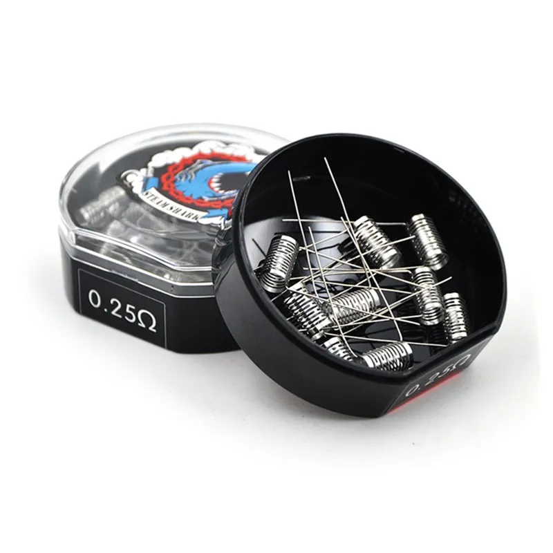 10/шт Оригинальная SteamShark Notch катушка 0.25ohm предварительная сборка SS316