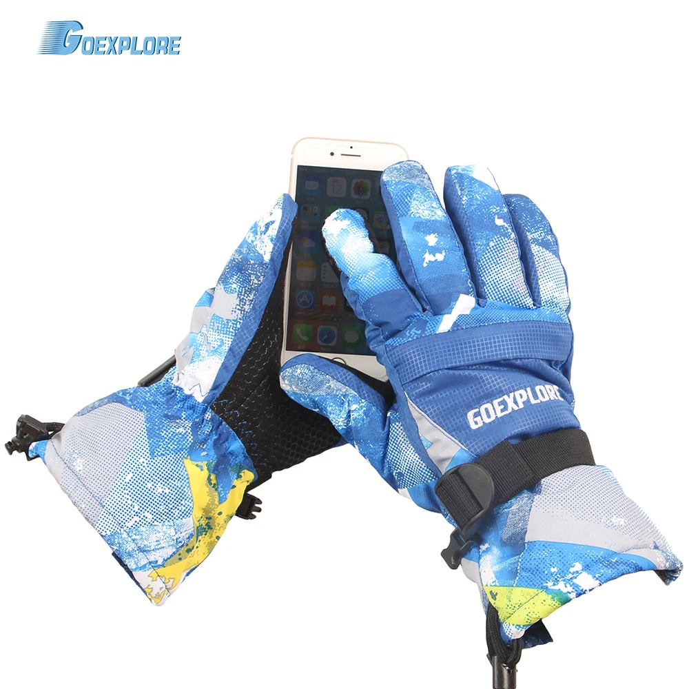 Фото Лыжные перчатки Goexplore для мужчин и женщин водонепроницаемые теплые зимние