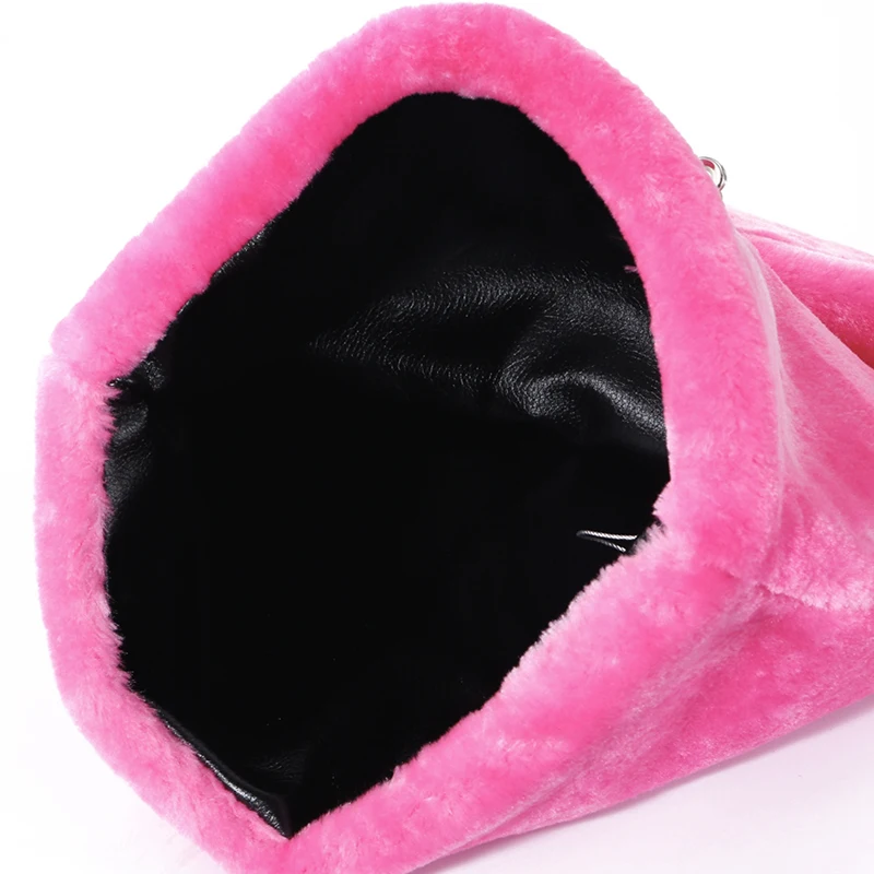 Женские сумки из искусственного меха модные повседневные клатчи в рулоне зимняя