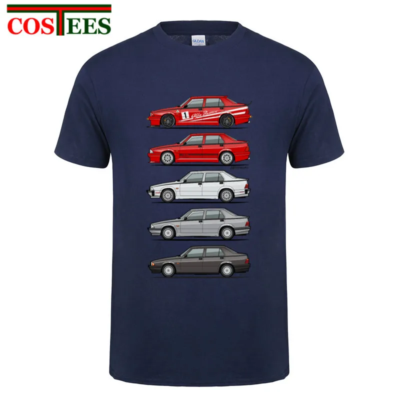Стек Alfa Romeo 75 футболка Milano Tipo 16 мальчик хлопок короткий рукав Crewneck одежда для