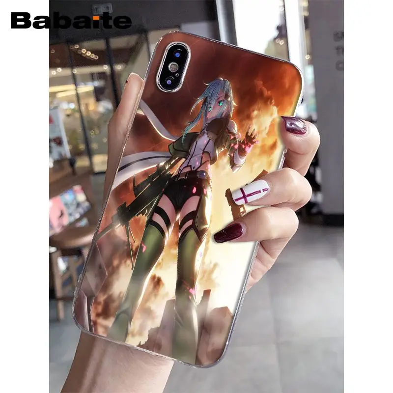 A4 Babaite Sword Art Online SAO Japan аниме чехол для телефона для iPhone 5 5Sx 6 7 7plus 8 8Plus X XS MAX XR - Цвет: A4