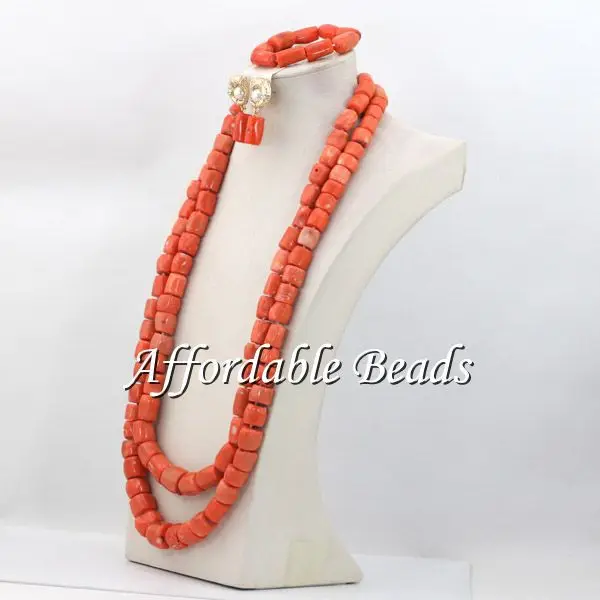 Модные свадебные бусины нигерийский набор новый африканский коралловый