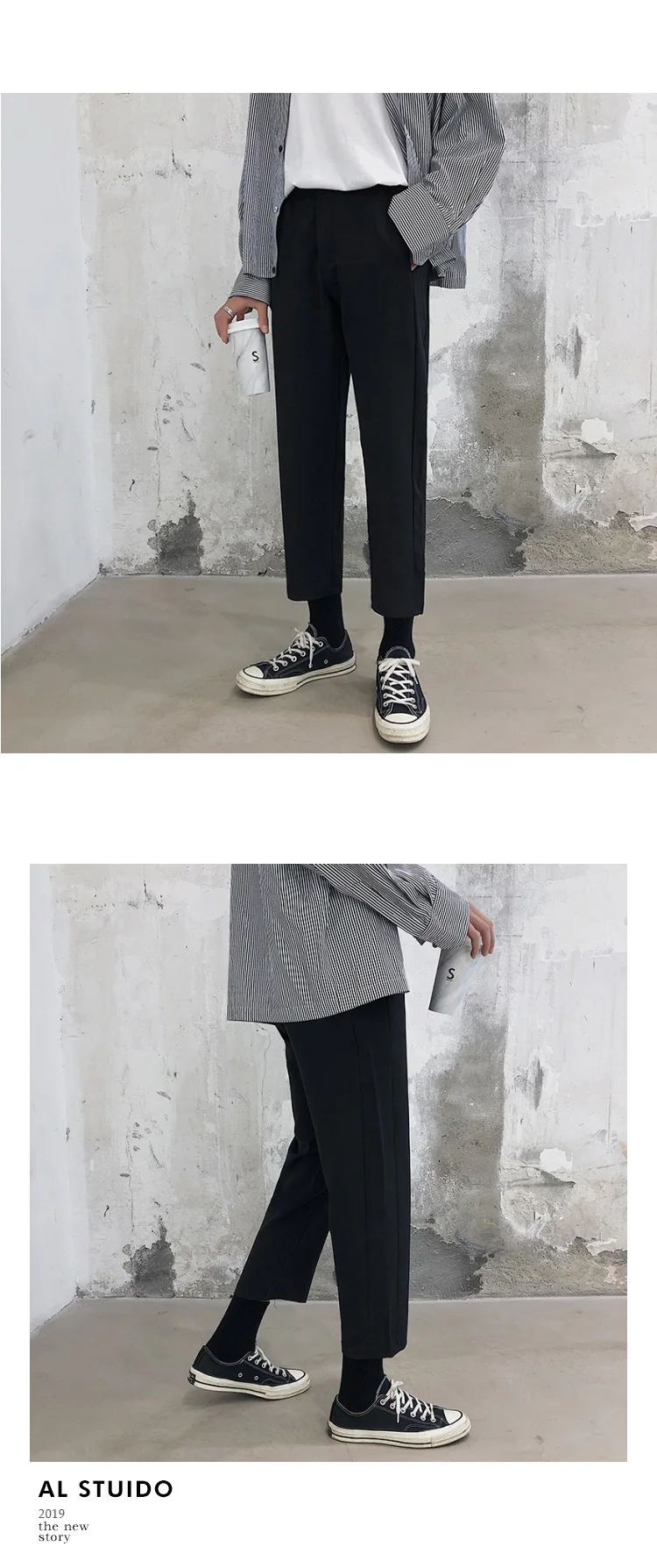 Летние мужские повседневные штаны, мужские свободные штаны высокого качества, широкие брюки черного цвета, большие размеры S-5XL
