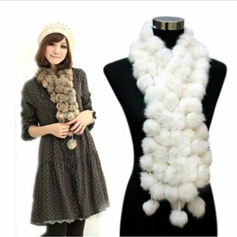 Женский зимний шарф из натурального кроличьего меха 2018 женские повседневные