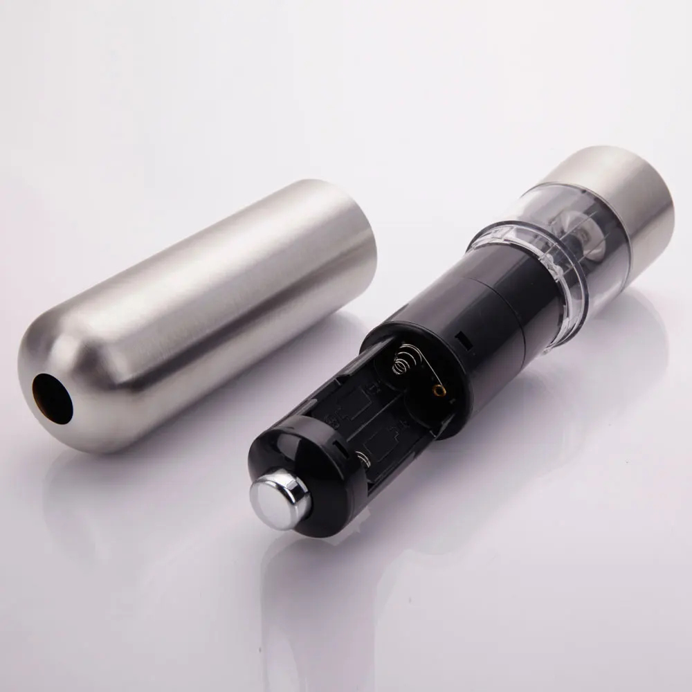 

2pcs Pepper Mills Salt Grinder Stainless Steel Electric Automatic Pepper Mills Salt Grinder kitchen tool