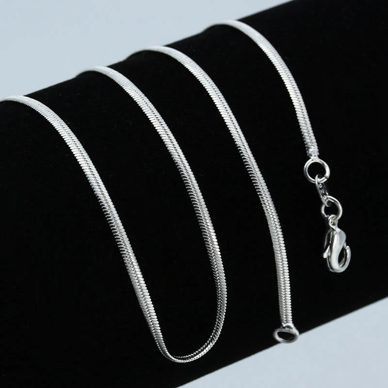 MJARTORIA 2019 Women Men Necklace Snake Smooth Lobster Clasp Link Silver Long Chain Jewelry DIY Charm 16-30inch | Украшения и