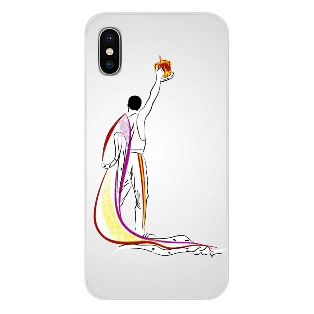 Для Apple iPhone X XR XS MAX 4 4S 5 5S 5C SE 6 6S 7 8 Plus ipod touch Freddie Mercury Art аксессуары чехлы для