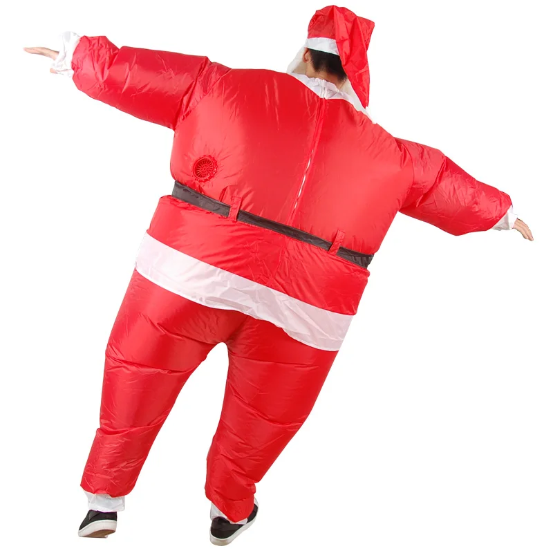 Funny Christmas Inflatable Santa Claus Costume Jumpsuit Air Fan Operated Blow Up Xmas Suit Party Fancy Dress Outfit | Тематическая