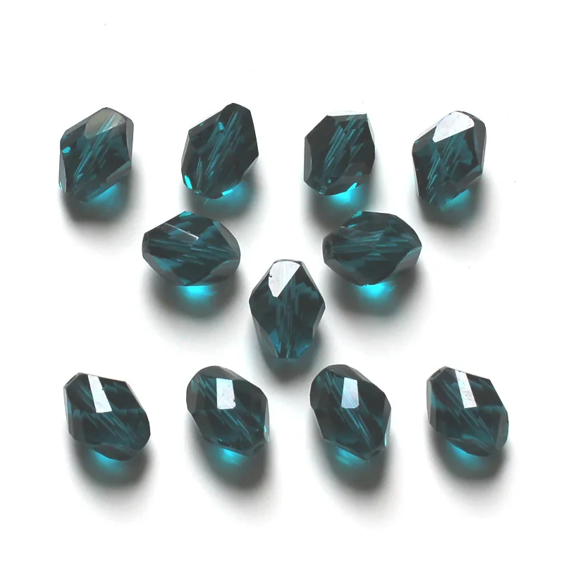 

StreBelle 11x8mm Twist Rectangle Beads Glassl Stone Beads 100pcs/Bag DIY Beads For Jewelry Making Strand ZT3A5118MM