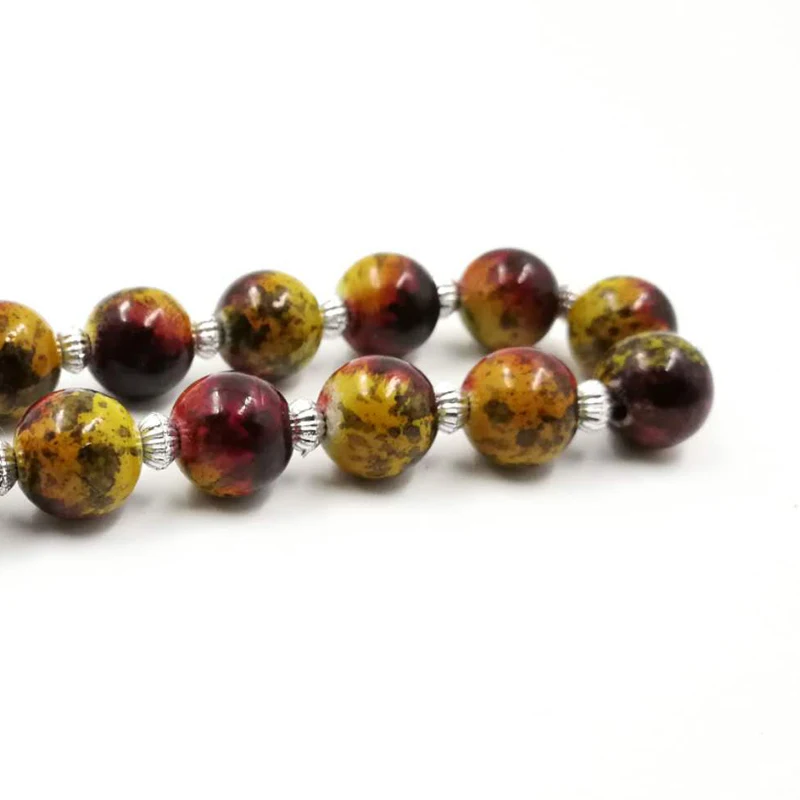 Печатные четки 33 дешевые молитвенные Бусы Tasbih мусульманские Мужские аксессуары