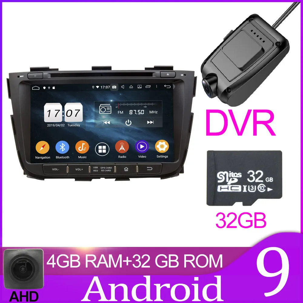 32GB With DVR Owtosin 2 Din Android 9,0 Автомобильный DVD Радио для Kia SORENTO 2012 2013 Автомобильный мультимедийный gps навигатор 4 Гб ram 32 Гб rom - Цвет: 32GB With DVR