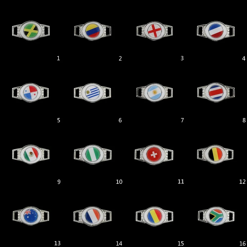 26# Trinidad flag Shoelace Buckle Charms Football Team For New Sneakers Sport Shoes Paracord Bracelets Decoration | Украшения и