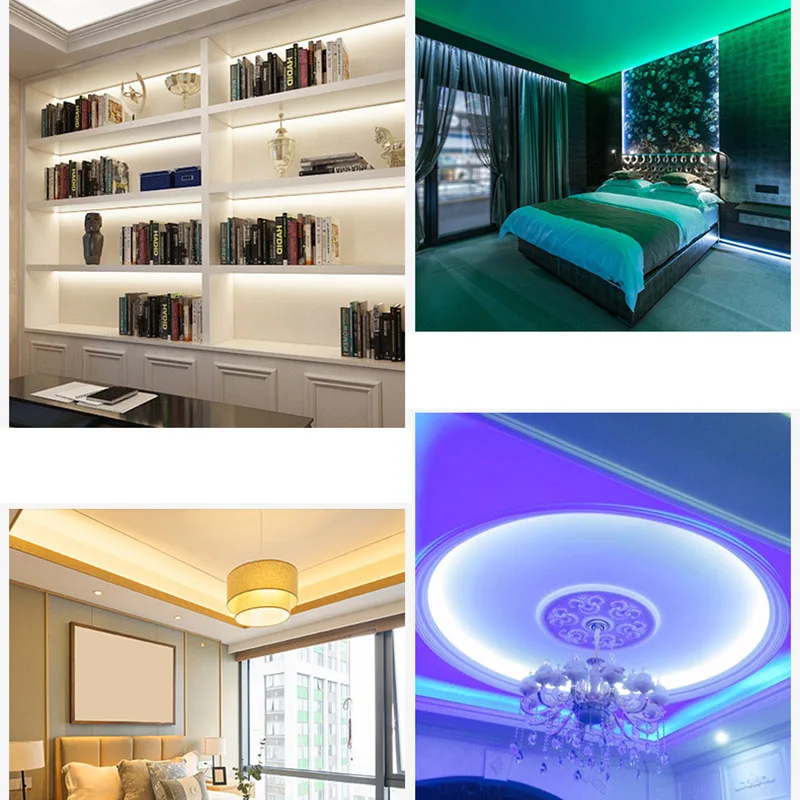 Светодиодная лента 220 В 20 цветов RGB 5 м 10 15 5050 Гибкие светодиоды осветительная