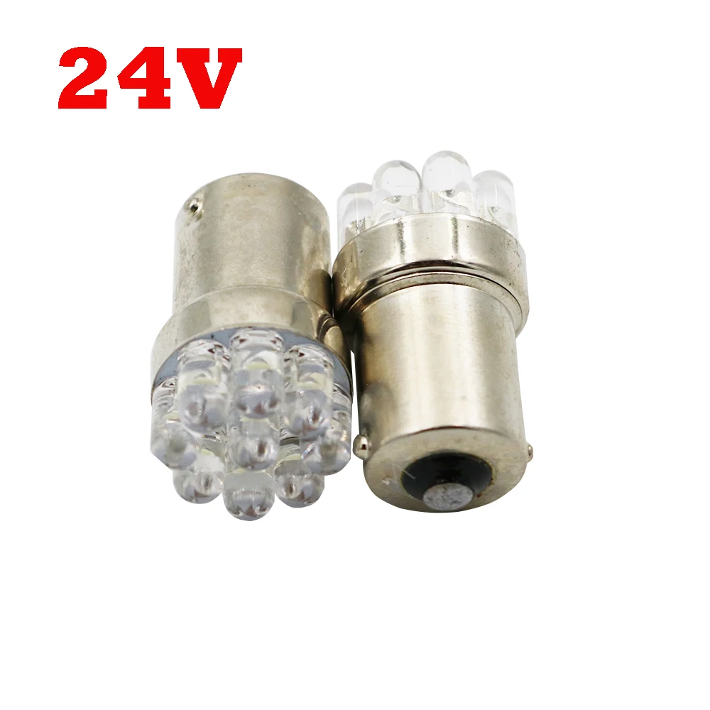 10 шт., G18 1156 BA15S P21W 9 светодиодный, 9 светодиодный, указатели поворота для автомобилей, грузовиков, фонари заднего хода, 24 В постоянного тока, белый