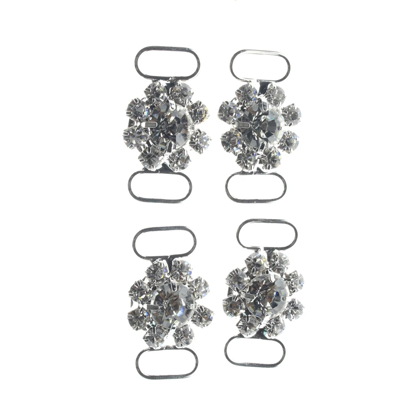 10 шт. Серебристые Металлические Кристальные Стразы Соединительные элементы для