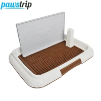 pawstrip pet small dog litter box with column mesh indoor dog toilet training tray self cleaning accessories