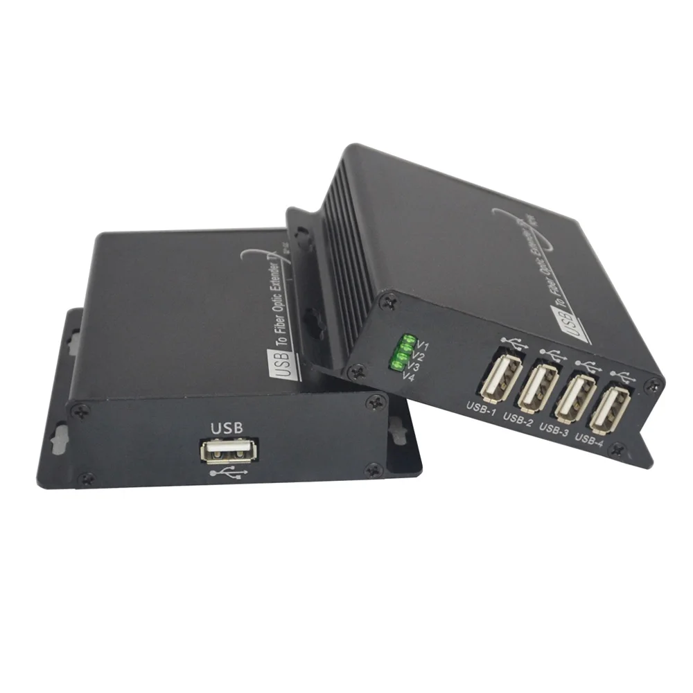 Высокое качество USB удлинители 1x4, USB2.0 данные по оптоволоконным медиа-конвертерам 250 метров для камеры Принтер Сканер