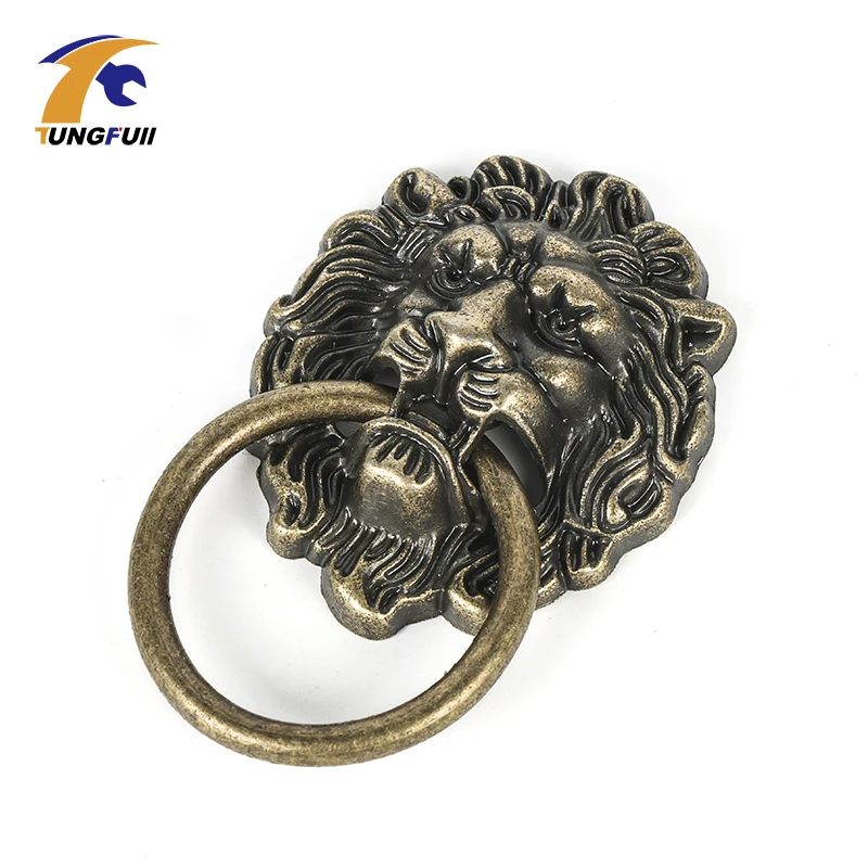Голова льва дверь шкафа knobsbronze Цвет сплав цинка мебель шкаф ручки Кухня ящика
