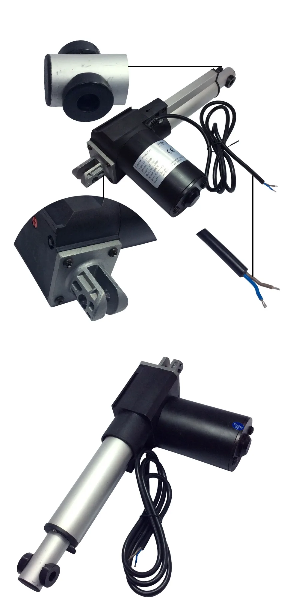 LW линейный привод двигателя 12V 24V 6/7/10 мм/сек. 4000/6000N высокий крутящий момент 100/200/400/500/800 мм ход линейный привод для больничной койки