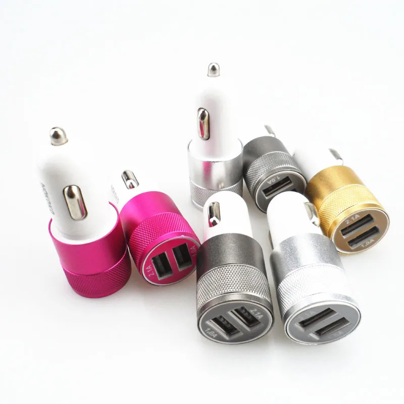 1X автомобильное зарядное устройство с двойным USB портом питания адаптер