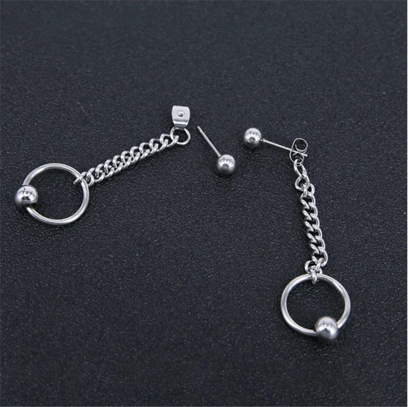 1pair Earrings Bangtan Boys V Doulbe Chain Suga Fashion Stainless Steel Long Earring Hanging | Украшения и аксессуары