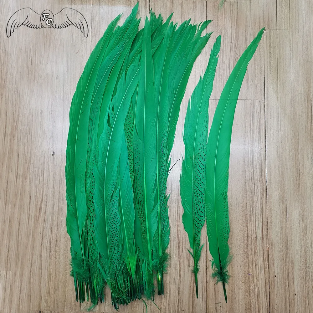 Оптовая продажа 100 шт Ntural Dye 35-55 см перо из хвоста фазана Серебряное для рукоделия