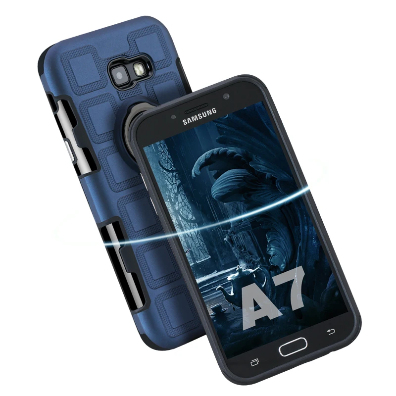 Чехол для samsung Galaxy A3 A5 A7, металлическое кольцо, подставка, TPU+ PC, 2в1, магнитный автомобильный чехол для A720 A320 A520, чехол
