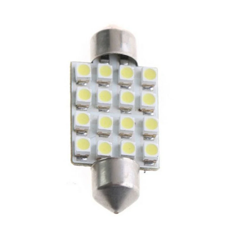 16 SMD СВЕТОДИОДНЫЙ 10X 42 мм Автомобильный Белый Интерьер Купол гирлянда лампа