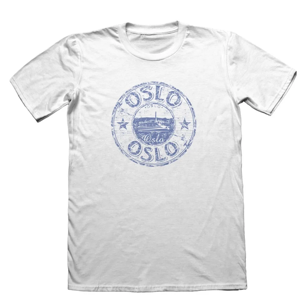 

2019 New Summer Cotton Men Tee Shirt Oslo Norway Design T-Shirt - Funny Men's Gift Fashion T-shirt Design