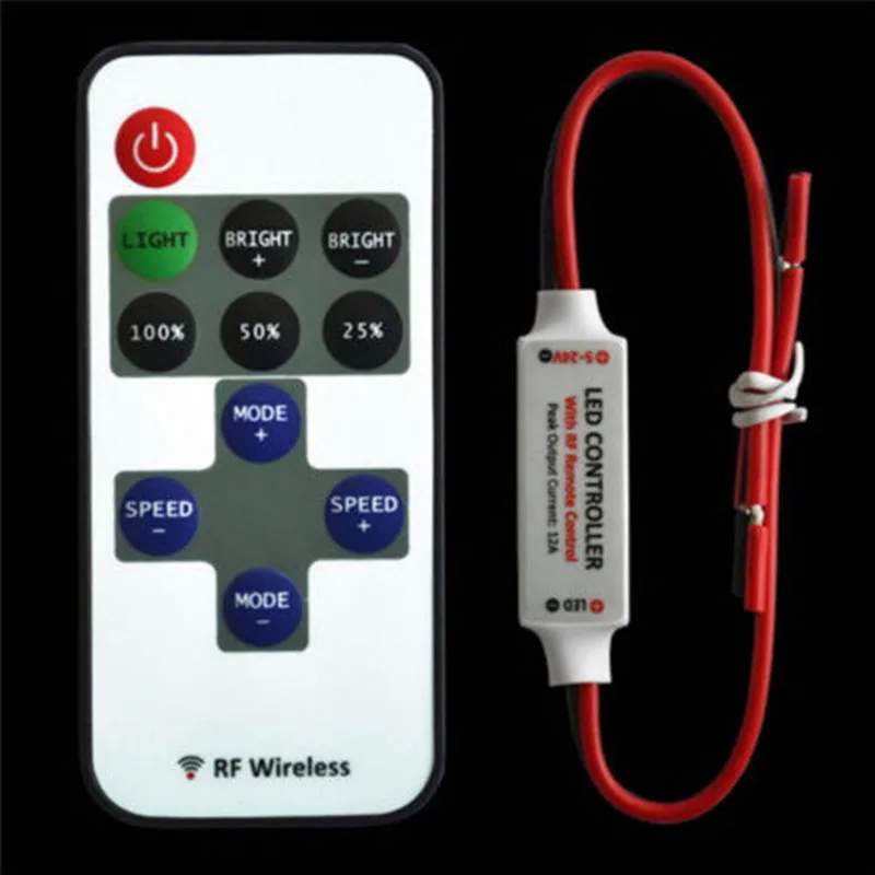 DC12V 6A RF беспроводной пульт дистанционного управления встроенный диммер для