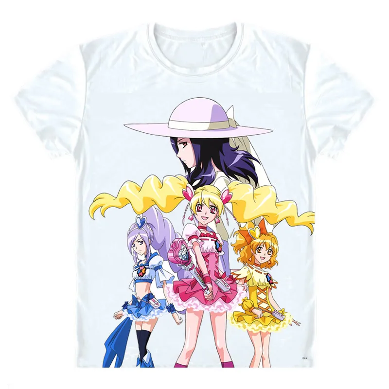 Футболки Fresh Pretty Cure рубашки с коротким рукавом в разных стилях блестками и