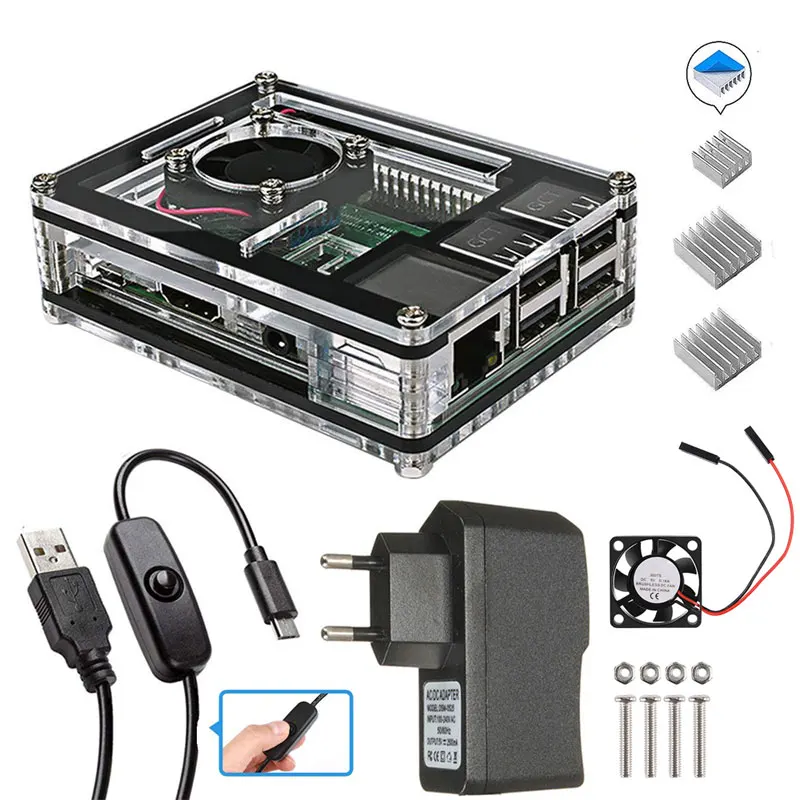 Для Raspberry Pi 3B+ Чехол 9 слоев акриловая коробка чехол 4 цвета Raspberry Pi 3 Model B чехол горячий набор