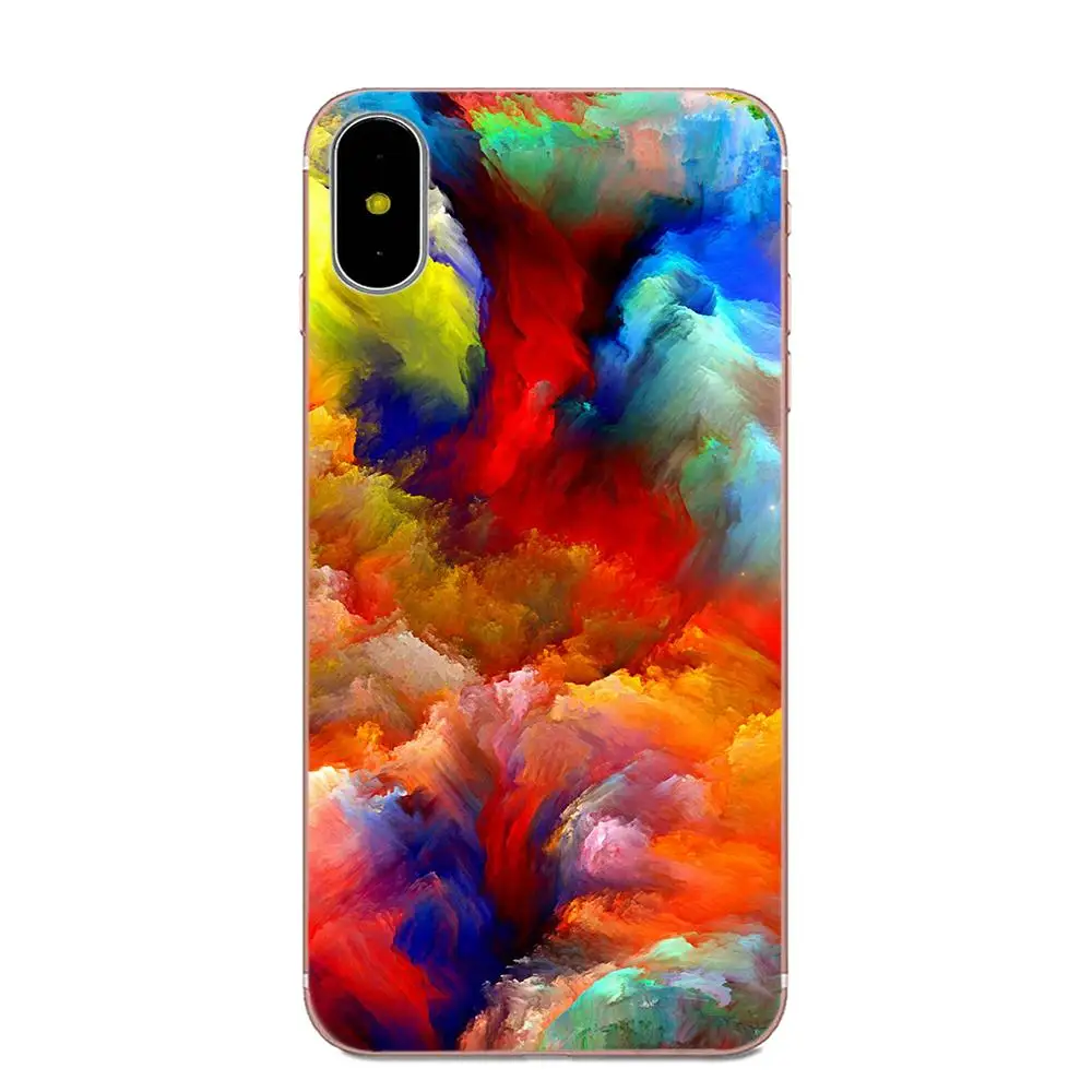 Красочный Абстрактный Psychedelic окрашенный чехол для телефона Apple iPhone 4 4S 5 5C 5S SE 6 6S 7 8