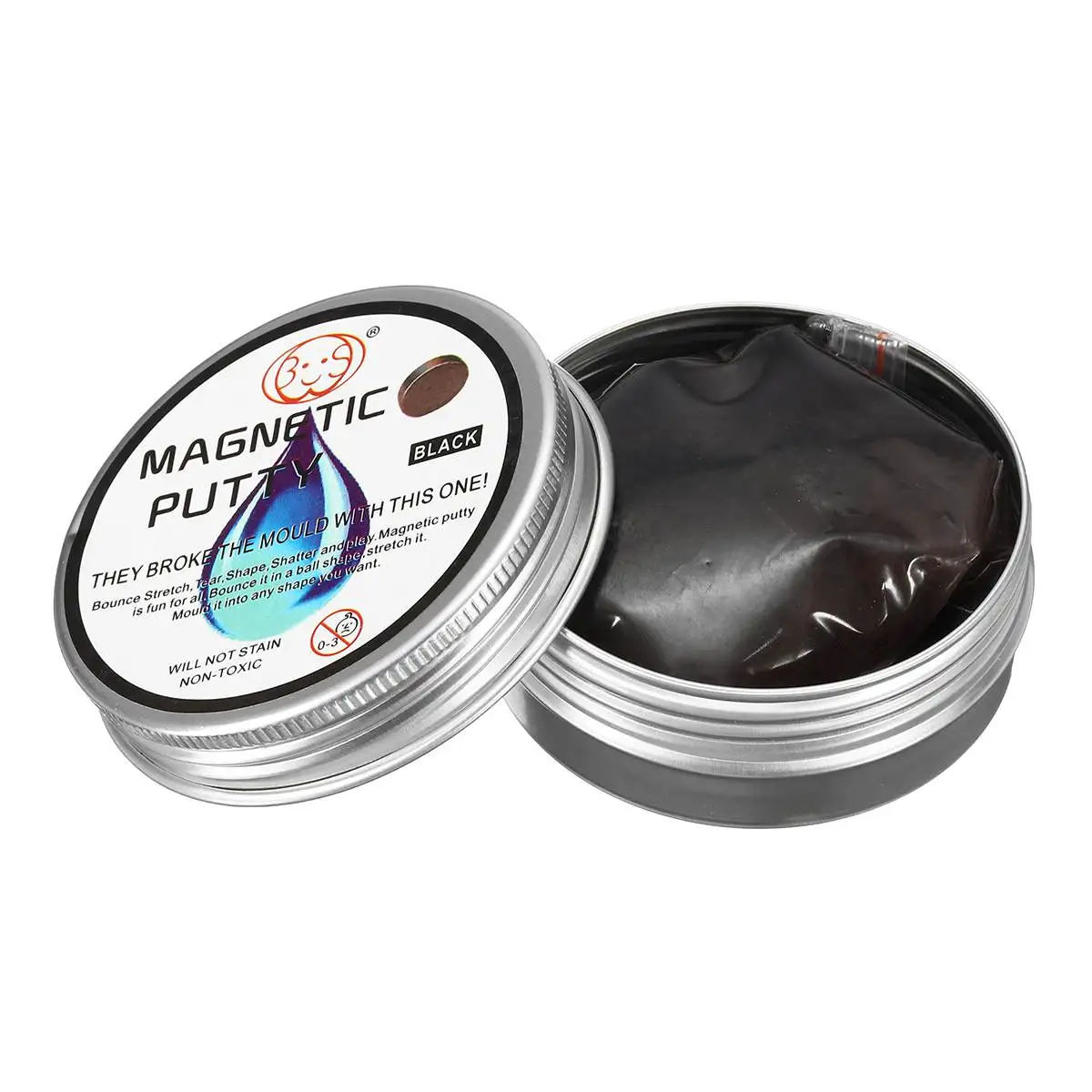 Black Creaty DIY магнитная слизистая полимерная умная глина резиновый магнит Пластилин грязевая Волшебная ручная шпатлевка игрушки Doh детский подарок - Цвет: Black