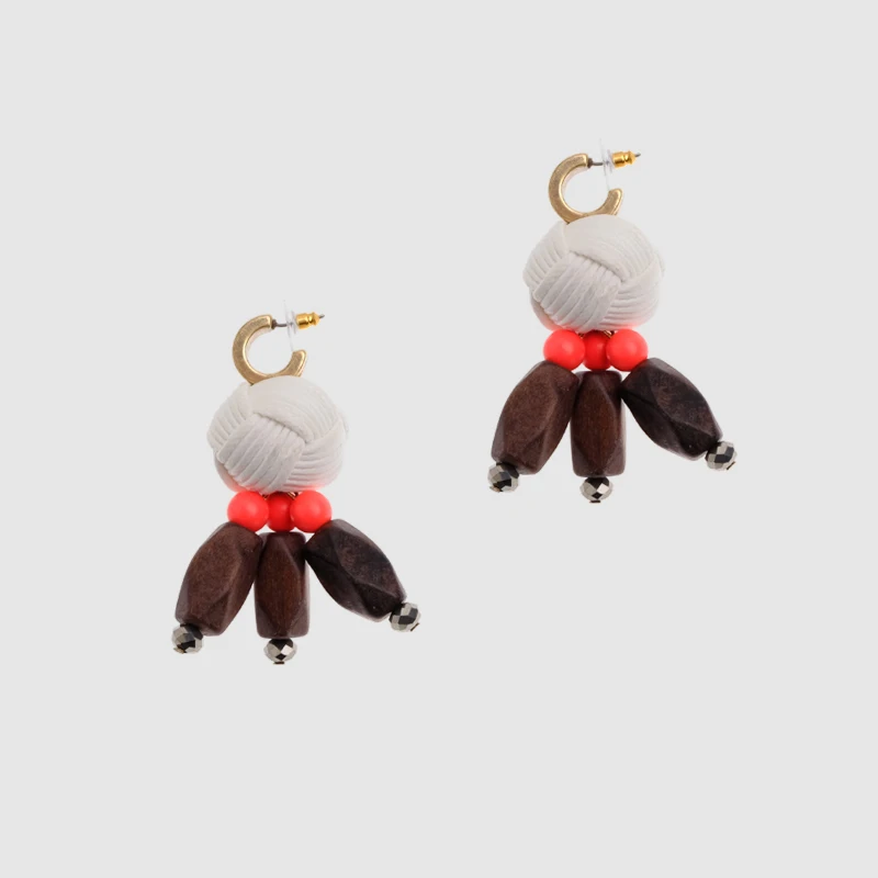

Amorita boutique design resin knit drop earrings