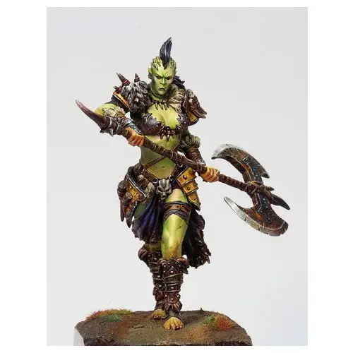 Сборочные неокрашенные весы 1/24 75 мм Orc woman soldier рисунок история Смола модель