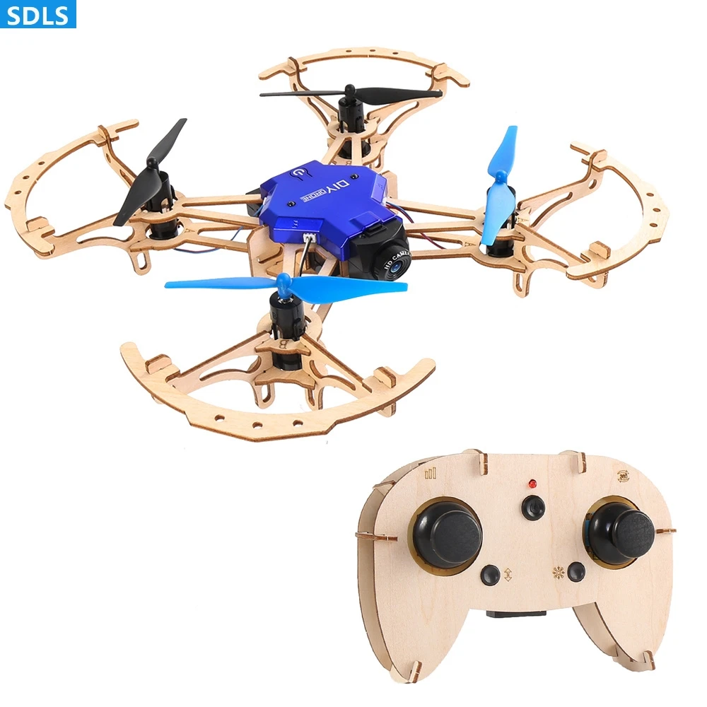 DIY деревянный Радиоуправляемый Дрон Wi Fi FPV 720P HD камера высота Hover Дистанционное
