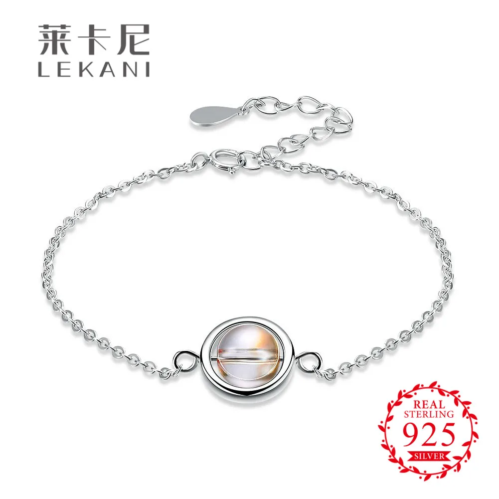 LEKANI кристаллами от Swarovski вращающийся оранжевый хрустальный шар 100% серебро