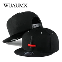 wuaumx brand summer embroidery cross hip hop snapback hats for men woman flat brim baseball caps casquette de marque adjustable
