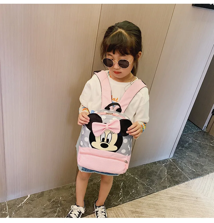 Детский Школьный рюкзак disney для мальчиков с Микки Маусом, забавный рюкзак с героями комиксов для девочек 2-5 лет, розовый рюкзак для путешествий