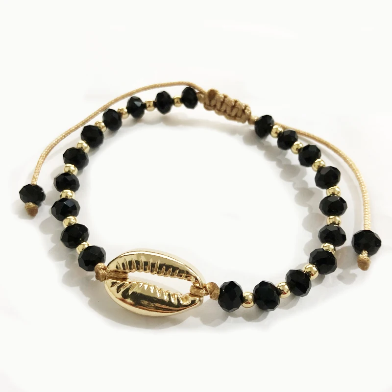 KBJW оригинальные ювелирные изделия черные четки браслет белые хрустальные бусины