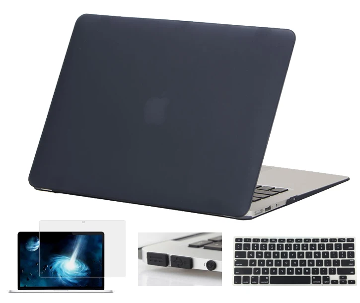 Матовый Прозрачный чехол 4 в 1 для Apple Macbook Air Pro Retina 11 12 13 15 сумка ноутбука Touchbar Mac book 6