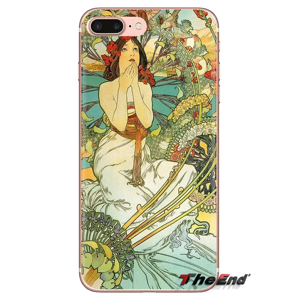 art poster ALPHONSE MUCHA For Oneplus 3T 5T 6T Nokia 2 3 5 6 8 9 230 3310 2.1 3.1 5.1 7 Plus 2017 2018 Soft Transparent Bag Case |